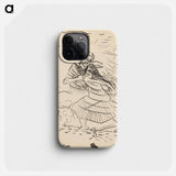 Sketchbook 19 frightened woman - アーノルド ピーター ワイズ クビンチャン Phone Case.