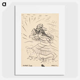 Sketchbook 19 frightened woman - アーノルド ピーター ワイズ クビンチャン Poster.