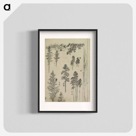 アートポスター-Hokusai's Pine tree - 葛飾 北斎 Poster.
