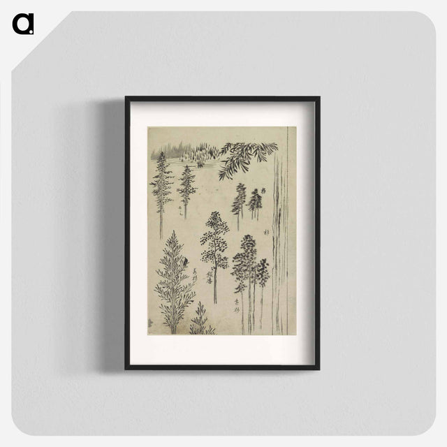 アートポスター-Hokusai's Pine tree - 葛飾 北斎 Poster.