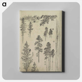 アートパネル-Hokusai's Pine tree - 葛飾 北斎 Canvas.