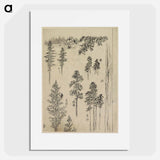 Hokusai's Pine tree - Katsushika Hokusai Poster.