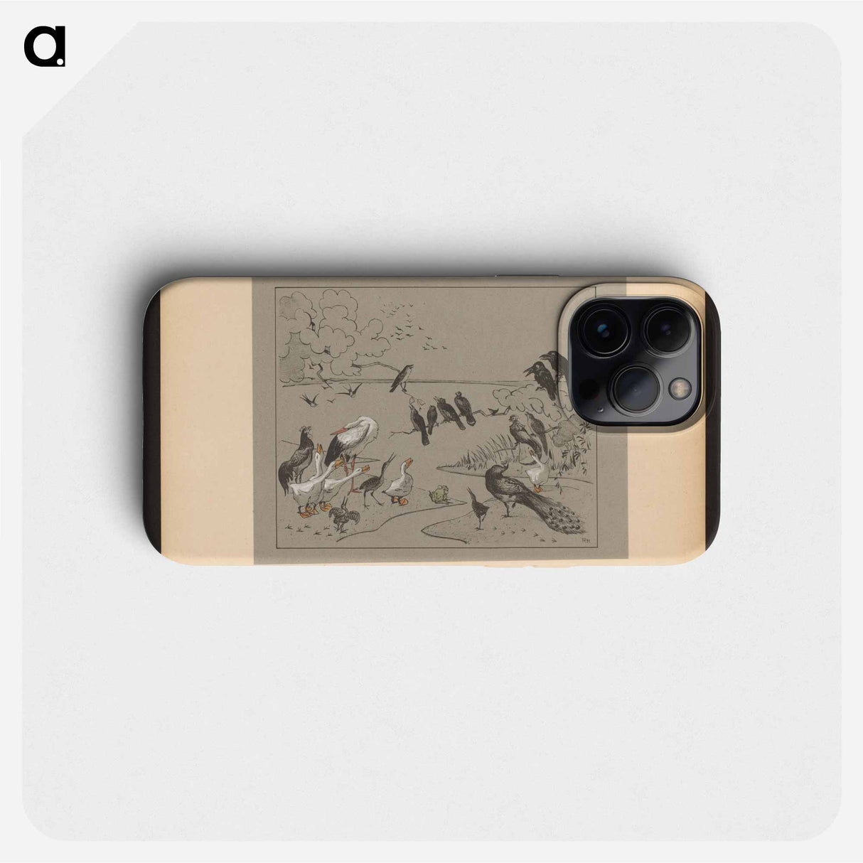 Groep diverse vogels en een kikker - テオ ヴァン ホイテマ Phone Case.