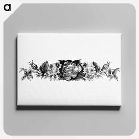 アートパネル-Victorian Blooming Flowers Engraving
 - 大英図書館 Canvas.