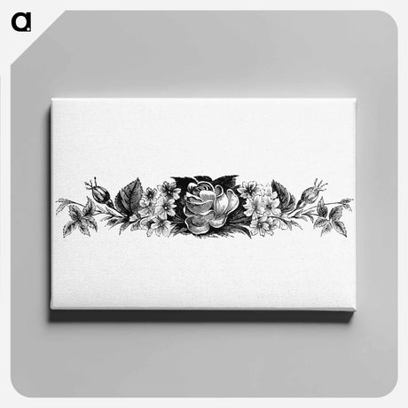 アートパネル-Victorian Blooming Flowers Engraving
 - 大英図書館 Canvas.