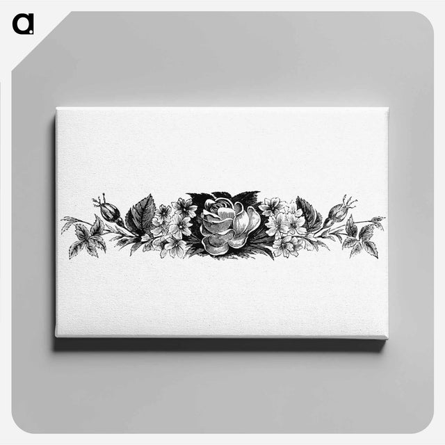 アートパネル-Victorian Blooming Flowers Engraving
 - 大英図書館 Canvas.