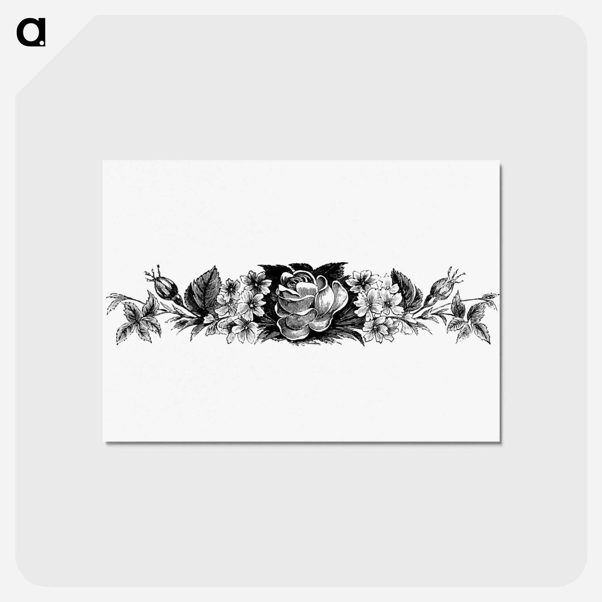 アートポストカード-Victorian Blooming Flowers Engraving
 - 大英図書館 Postcard.