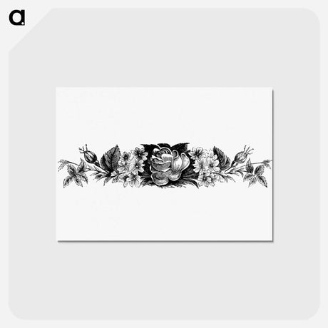 アートポストカード-Victorian Blooming Flowers Engraving
 - 大英図書館 Postcard.