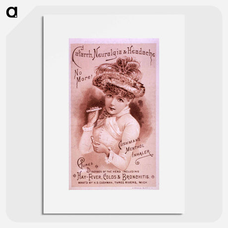 アートポスター-Advertisement for Cushman's Menthol Inhaler
 - 国立医学図書館 Poster.