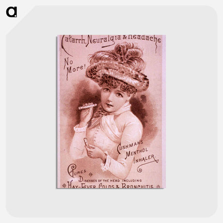 アートポストカード-Advertisement for Cushman's Menthol Inhaler
 - 国立医学図書館 Postcard.
