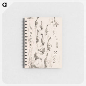 アートメモ帳-Kerstkaart met tien ganzen - テオ ヴァン ホイテマ Memo.
