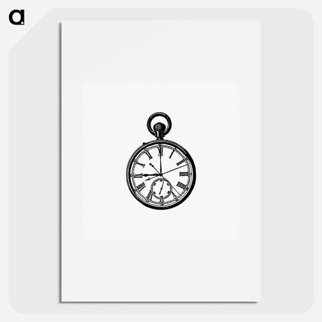アートポスター-Victorian Pocket Watch Engraving
 - 大英図書館 Poster.
