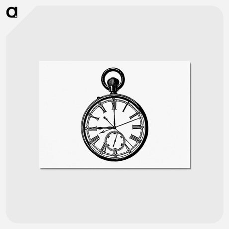 アートポストカード-Victorian Pocket Watch Engraving
 - 大英図書館 Postcard.