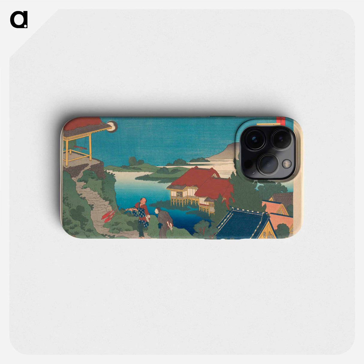 Hokusai's Poem - 葛飾 北斎 Phone Case.