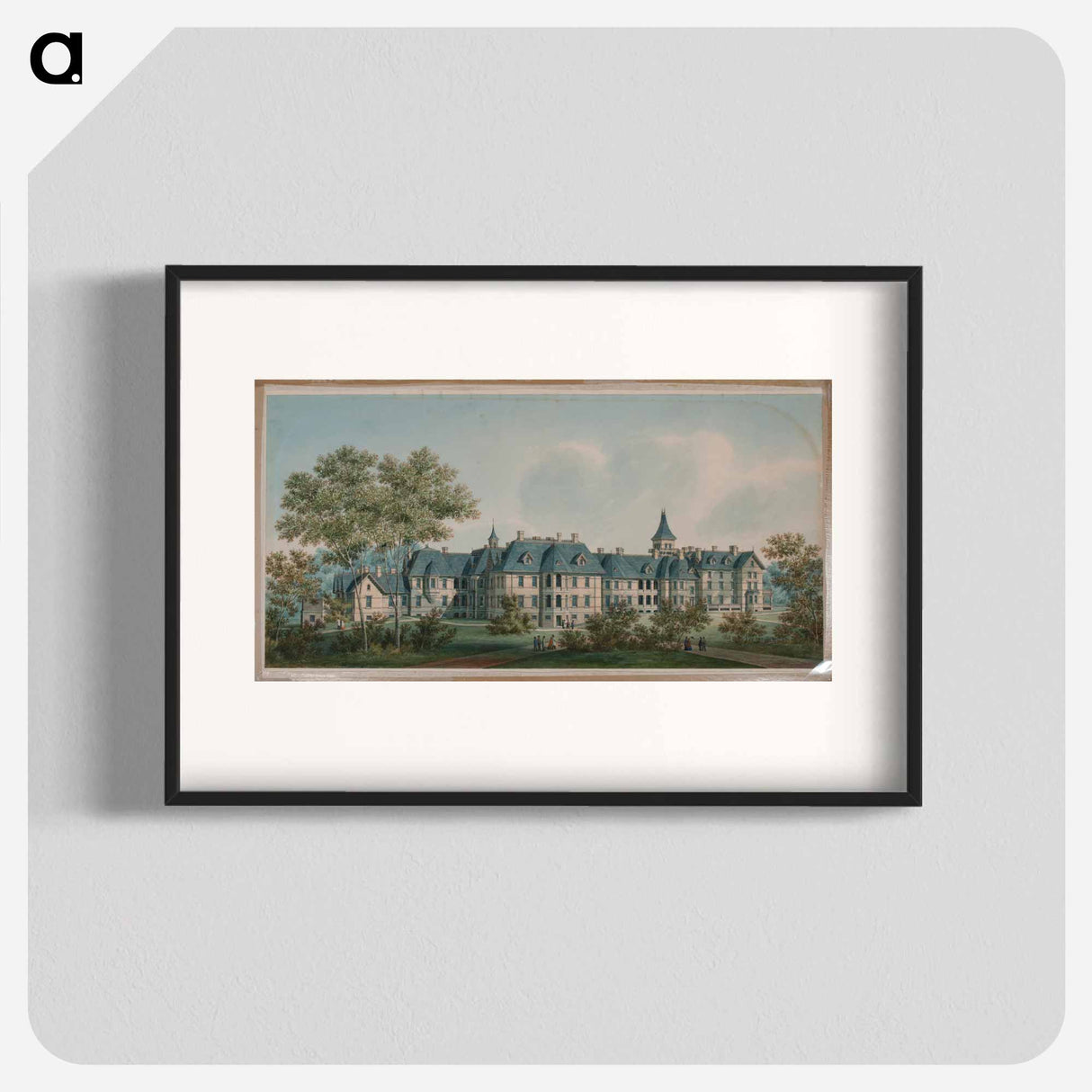 アートポスター-Sheppard Asylum, Rear Elevation
 - 国立医学図書館 Poster.