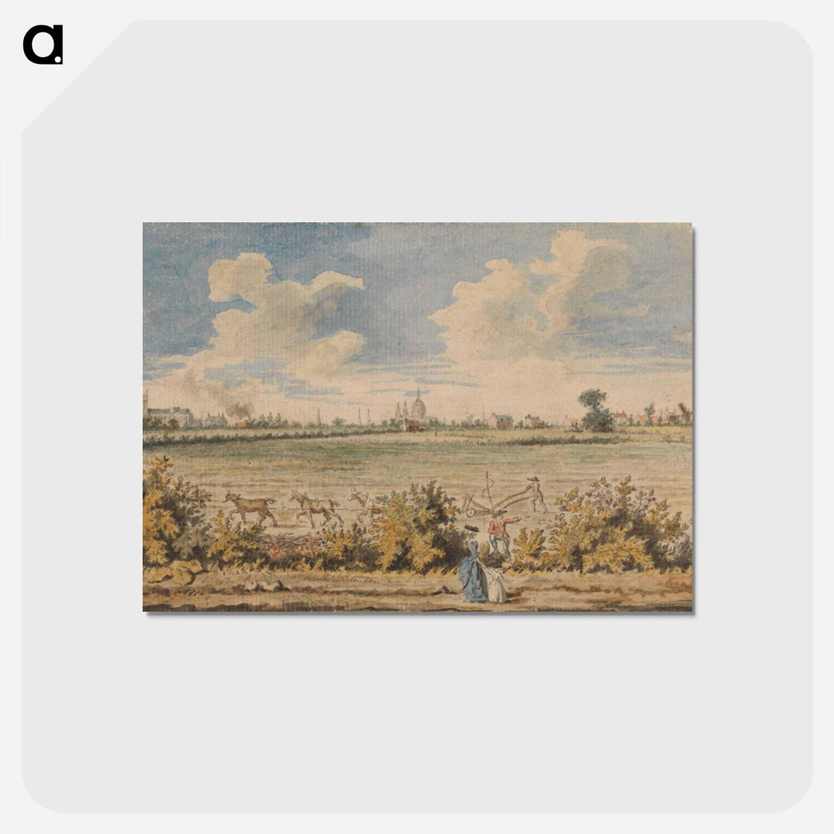 アートポストカード-Westminster Abbey and St. Paul's from Battersea Fields
 - イェール大学アートギャラリー Postcard.