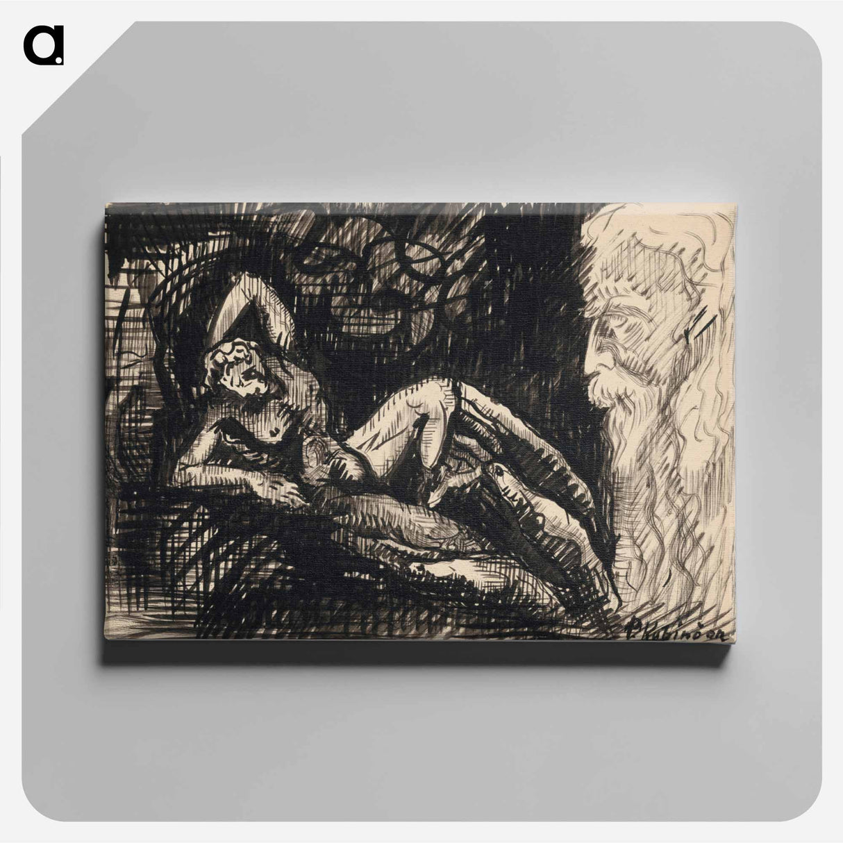 Old man and woman - アーノルド ピーター ワイズ クビンチャン Canvas.