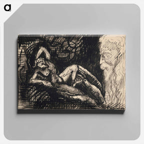 アートパネル-Old man and woman - アーノルド ピーター ワイズ クビンチャン Canvas.