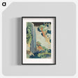 アートポスター-Hokusai's The Waterfall at Ono on the Kisokaidō Road - 葛飾 北斎 Poster.