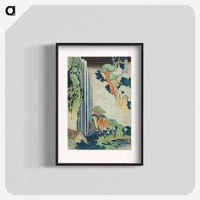 アートポスター-Hokusai's The Waterfall at Ono on the Kisokaidō Road - 葛飾 北斎 Poster.