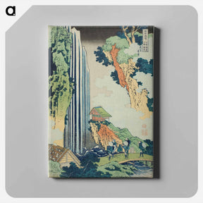 アートパネル-Hokusai's The Waterfall at Ono on the Kisokaidō Road - 葛飾 北斎 Canvas.