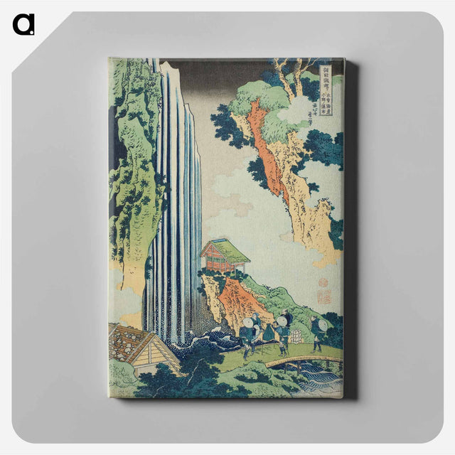 アートパネル-Hokusai's The Waterfall at Ono on the Kisokaidō Road - 葛飾 北斎 Canvas.