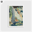 アートポストカード-Hokusai's The Waterfall at Ono on the Kisokaidō Road - 葛飾 北斎 Postcard.