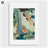 Hokusai's The Waterfall at Ono on the Kisokaidō Road - 葛飾 北斎 Poster.