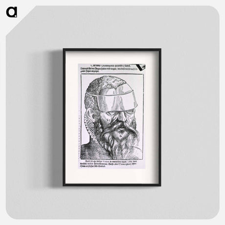 アートポスター-Man Wearing an Eyeshade
 - 国立医学図書館 Poster.