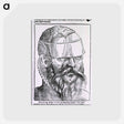 アートポストカード-Man Wearing an Eyeshade
 - 国立医学図書館 Postcard.