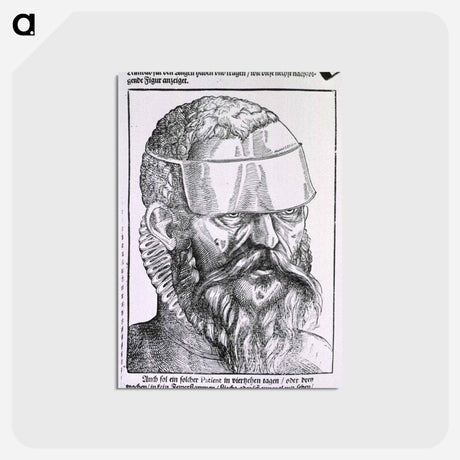 アートポストカード-Man Wearing an Eyeshade
 - 国立医学図書館 Postcard.