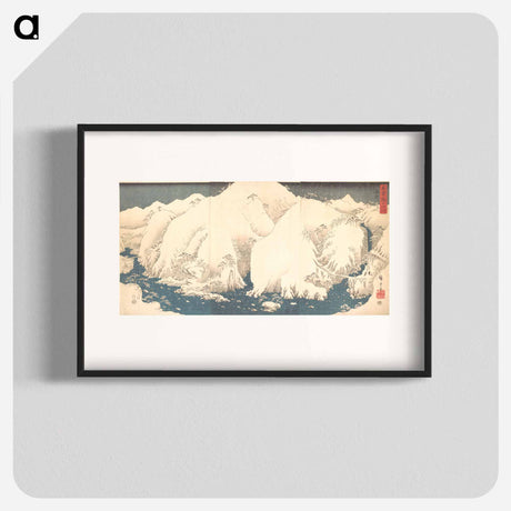 アートポスター-Kisō Mountains in Snow
 - 歌川 広重 Poster.