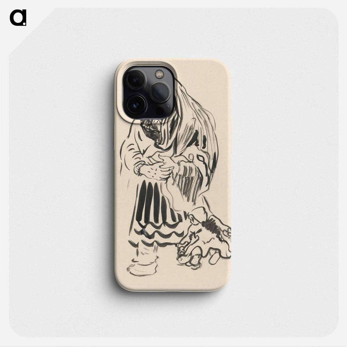 Mother with two children - アーノルド ピーター ワイズ クビンチャン Phone Case.