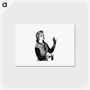 アートポストカード-Lady in Gloves
 - 大英図書館 Postcard.