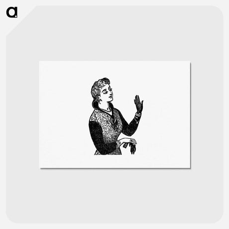 アートポストカード-Lady in Gloves
 - 大英図書館 Postcard.