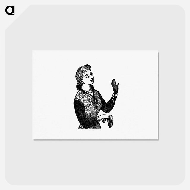 アートポストカード-Lady in Gloves
 - 大英図書館 Postcard.