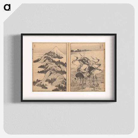 アートポスター-Hokusai's Mount Fuji of the Mists; Mount Fuji of the Ascending Dragon - 葛飾 北斎 Poster.