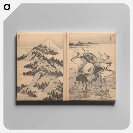 アートパネル-Hokusai's Mount Fuji of the Mists; Mount Fuji of the Ascending Dragon - 葛飾 北斎 Canvas.