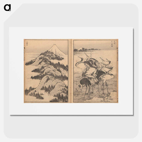 アートポスター-Hokusai's Mount Fuji of the Mists; Mount Fuji of the Ascending Dragon - 葛飾 北斎 Poster.