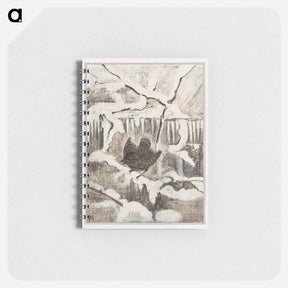 アートメモ帳-Winterkoninkje op besneeuwde tak - テオ ヴァン ホイテマ Memo.