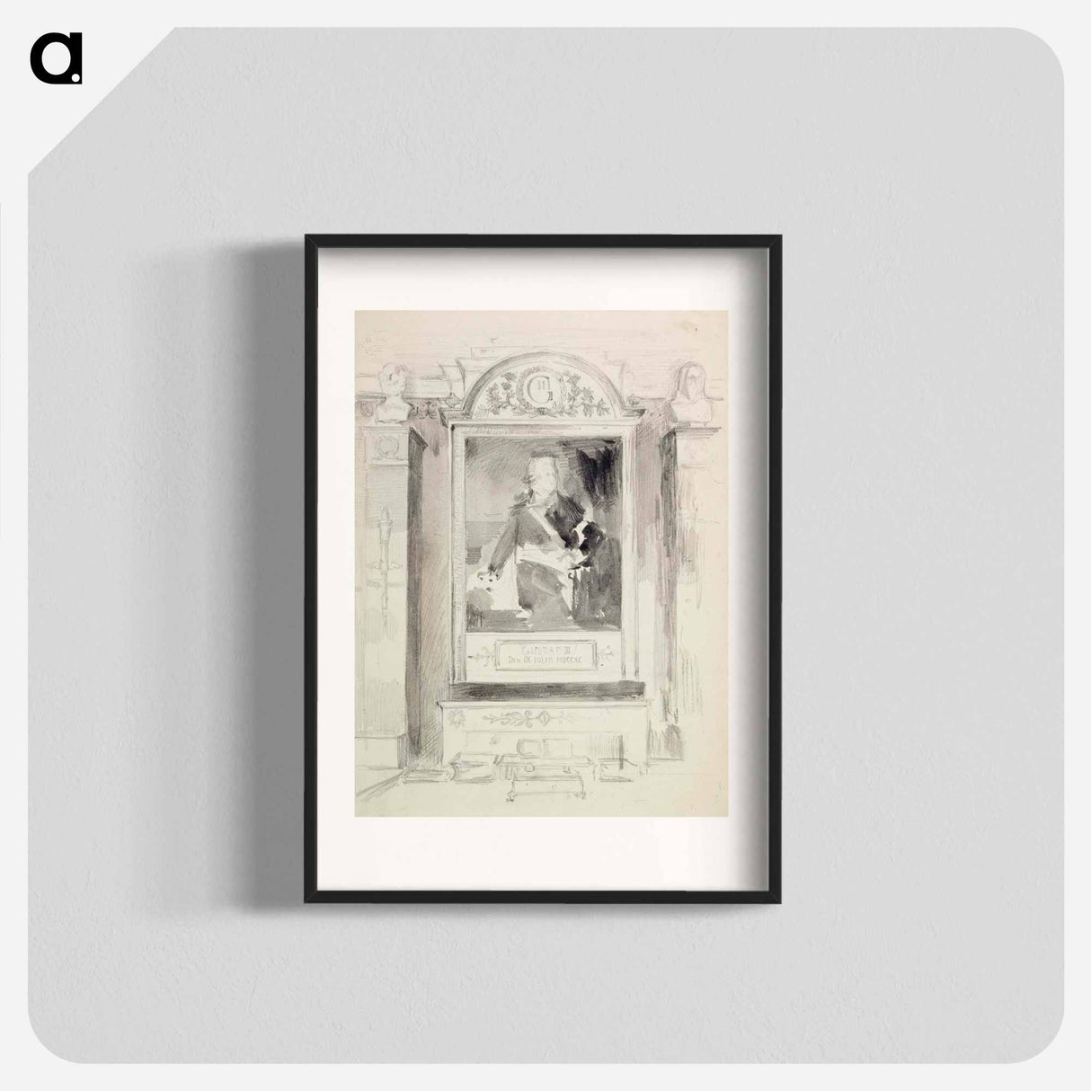 Portrait of Gustav III - アルバート エーデルフェルト Poster.
