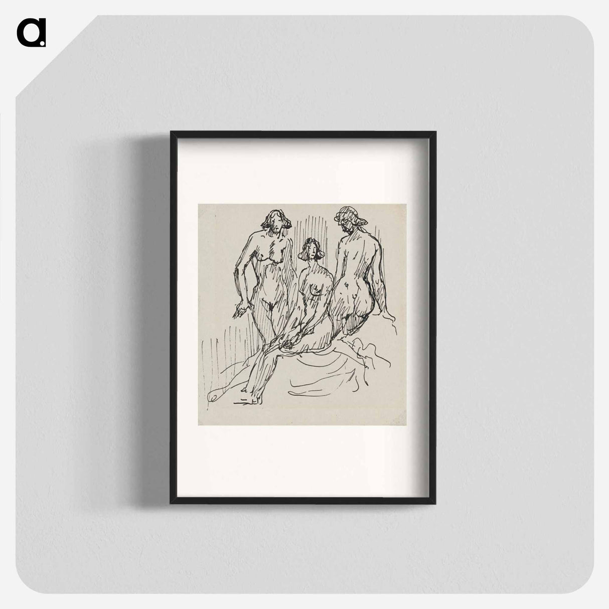 Three female figures - アーノルド ピーター ワイズ クビンチャン Poster.