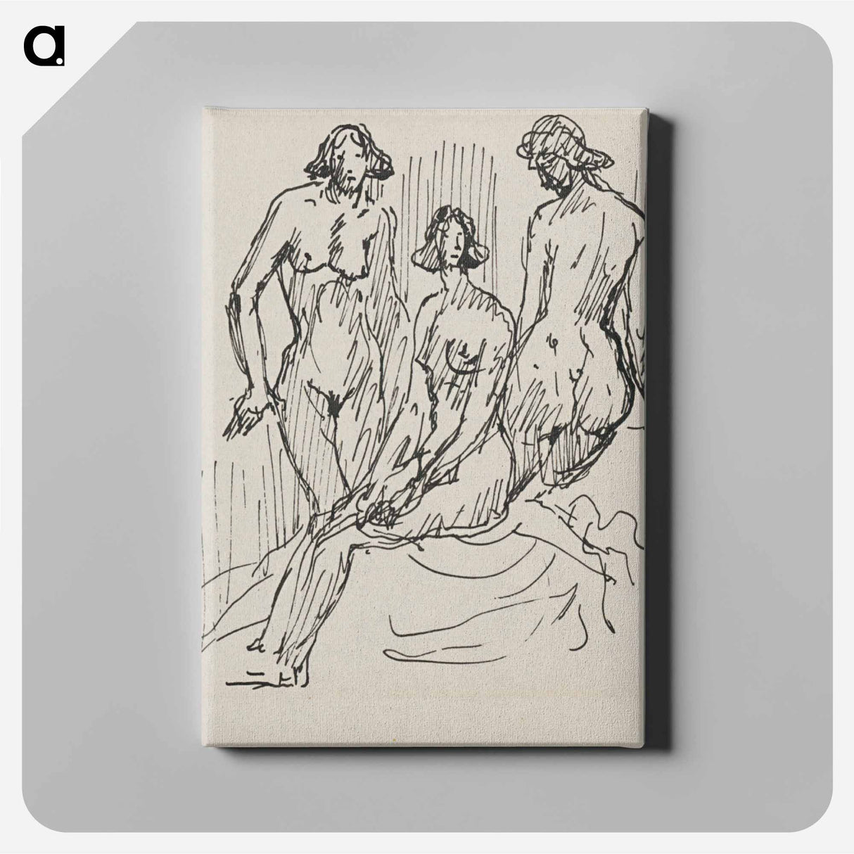 Three female figures - アーノルド ピーター ワイズ クビンチャン Canvas.
