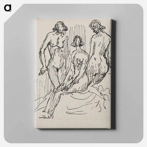アートパネル-Three female figures - アーノルド ピーター ワイズ クビンチャン Canvas.