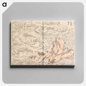 アートパネル-Whirlpool at Awa - 葛飾 北斎 Canvas.