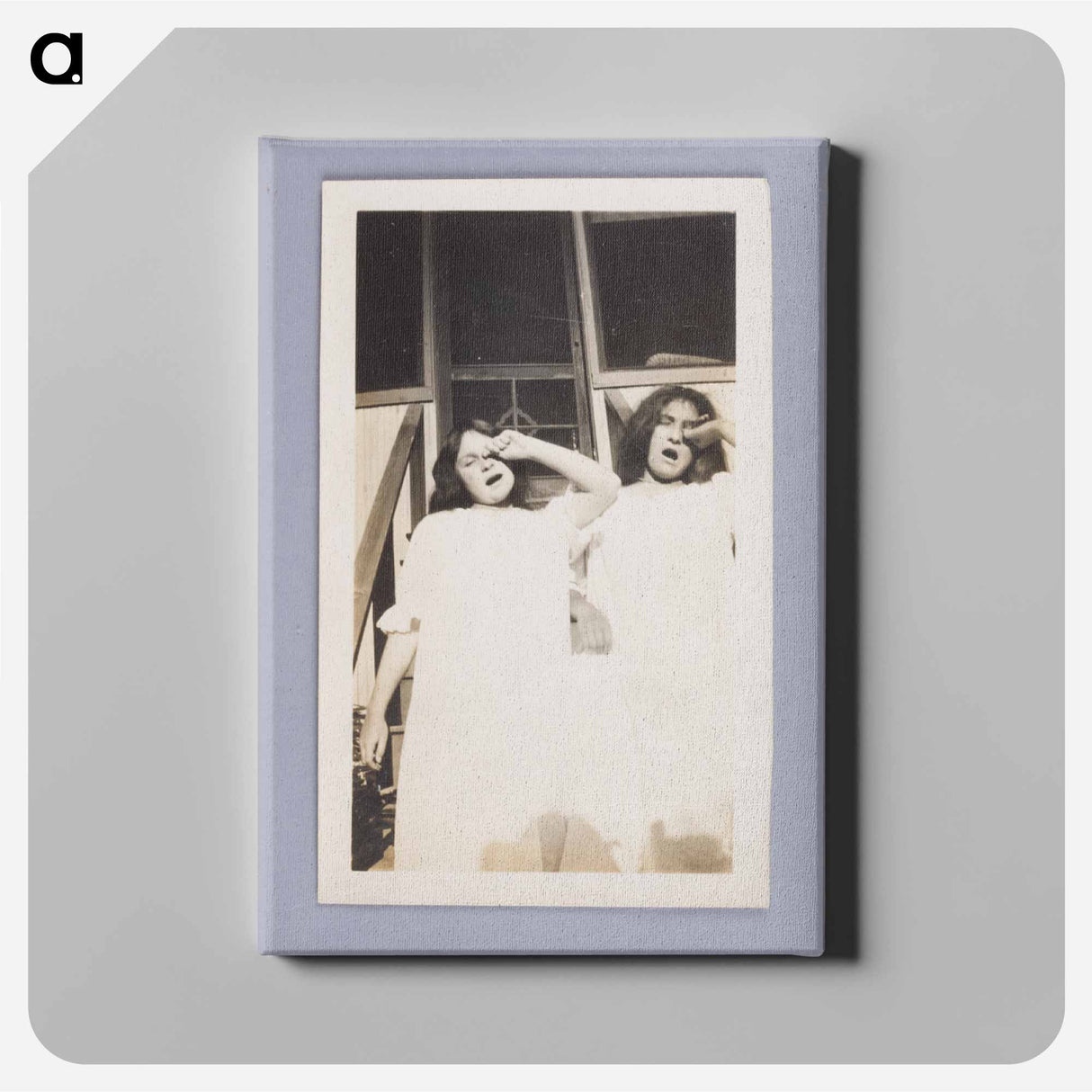 アートパネル-Two Girls on Porch Steps Yawning
 - セントルイス美術館 Canvas.