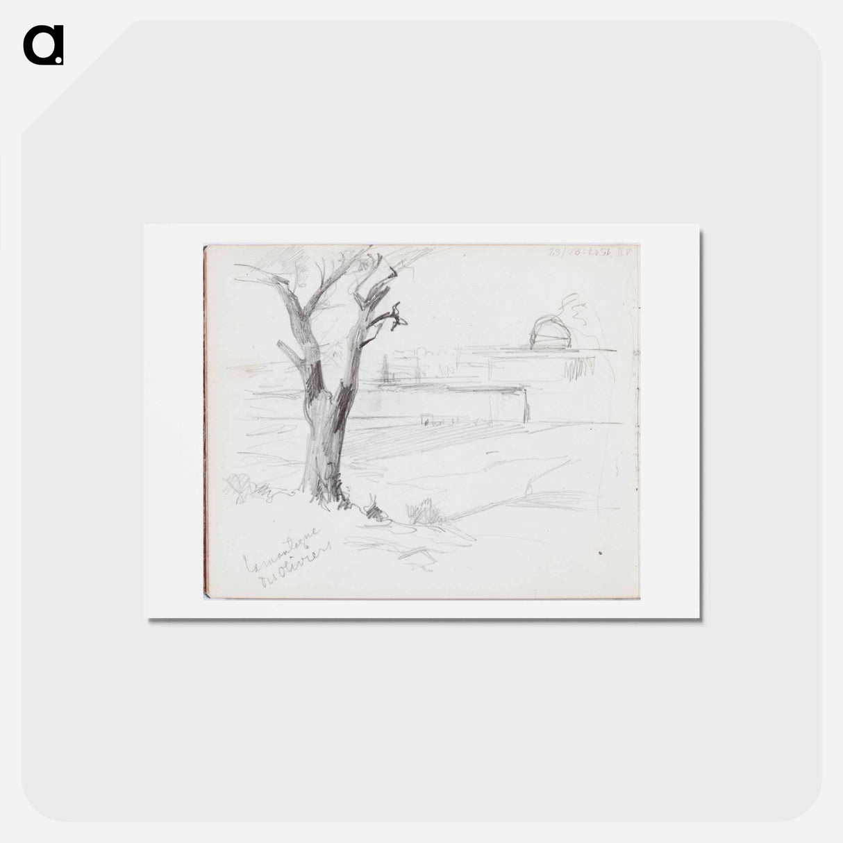アートポストカード-(unknown) part of a sketchbook - アルバート エーデルフェルト Postcard.