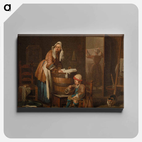 アートパネル-Woman Doing Wash (The Washerwoman)
 - バーンズ・コレクション Canvas.