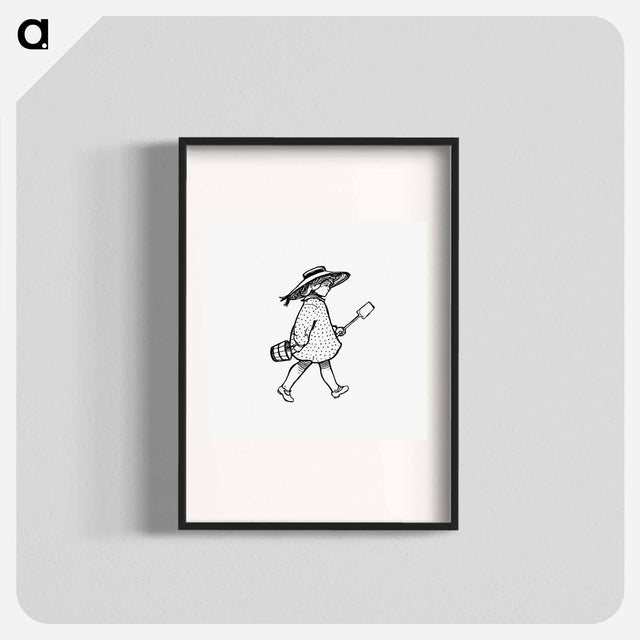 アートポスター-Victorian Girl, after an Engraving from the British Library
 - 大英図書館 Poster.