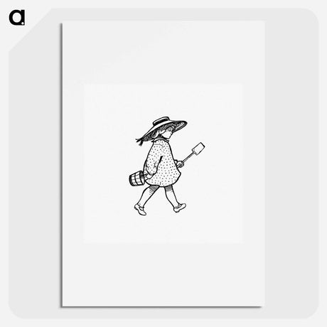 アートポスター-Victorian Girl, after an Engraving from the British Library
 - 大英図書館 Poster.